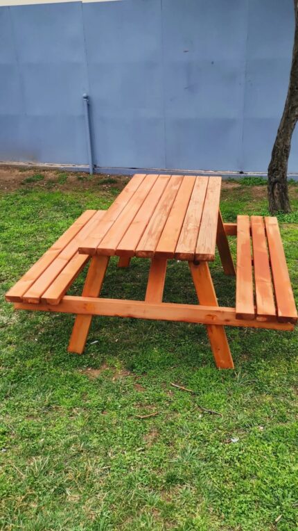 ahsap piknik masası